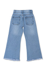 Girls Butterfly Embroidered Jeans